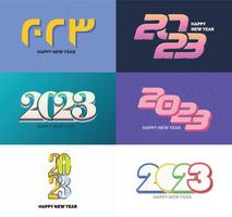 Big Set of 2023 Happy New Year logo text design 2023 number design template vector