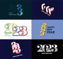 Big Set of 2023 Happy New Year logo text design 2023 number design template vector