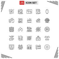 Universal Icon Symbols Group of 25 Modern Lines of device baby map easter pak Editable Vector Design Elements