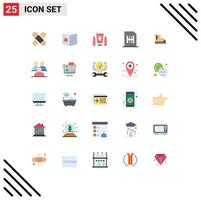 Pictogram Set of 25 Simple Flat Colors of devices card learn healthcare cream Editable Vector Design Elements