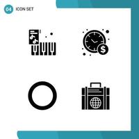 Group of Solid Glyphs Signs and Symbols for accordion business management gasket modern Editable Vector Design Elements