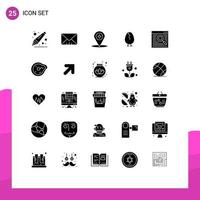 Modern Set of 25 Solid Glyphs and symbols such as window online navigation browser baby Editable Vector Design Elements