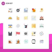 Stock Vector Icon Pack of 25 Line Signs and Symbols for ecommerce sale bath fashion clothes Editable Vector Design Elements