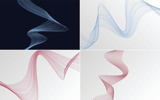 modern wave curve abstract presentation background Pack vector