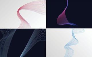 Collection of geometric minimal lines pattern set vector