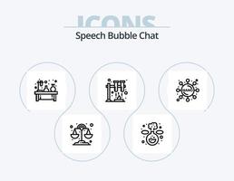 Chat Line Icon Pack 5 Icon Design. . communication. conversation. chat. cross vector