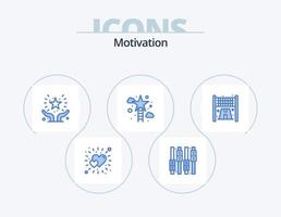 Motivation Blue Icon Pack 5 Icon Design. finish. success. favorite. star. climbing vector