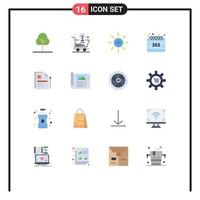 Set of 16 Commercial Flat Colors pack for business year brightness selection all Editable Pack of Creative Vector Design Elements