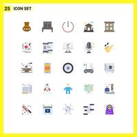 25 Creative Icons Modern Signs and Symbols of window estate sleep real home Editable Vector Design Elements