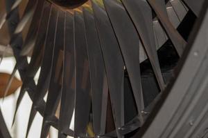 Jet Airplane turbine engine photo