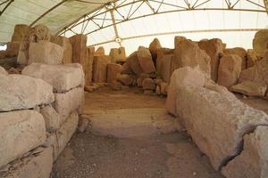 sitio arqueológico del templo megalítico de malta foto