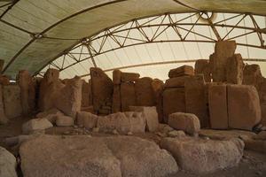 sitio arqueológico del templo megalítico de malta foto