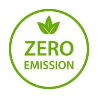 Zero emission icon vector CO2 neutral green sign for your website design, logo, app, UI.illustration