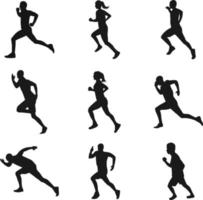 Silhouette of a Runner vector