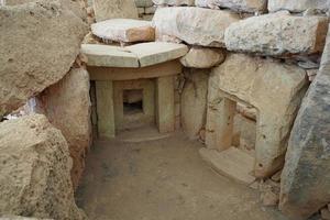 sitio arqueológico del templo megalítico de malta foto