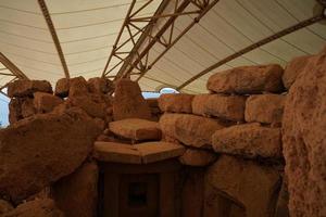 sitio arqueológico del templo megalítico de malta foto