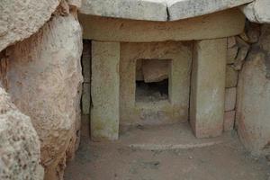 sitio arqueológico del templo megalítico de malta foto