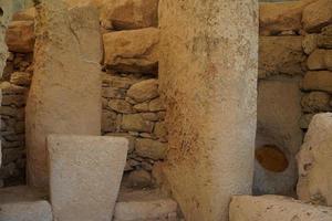 sitio arqueológico del templo megalítico de malta foto