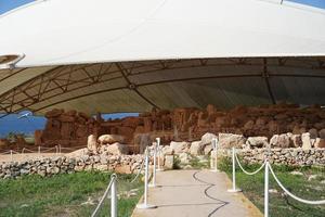 sitio arqueológico del templo megalítico de malta foto