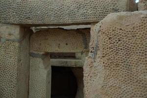 sitio arqueológico del templo megalítico de malta foto