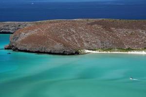 playa balandra aerial view la paz baja california photo