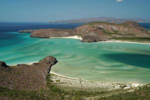 playa balandra aerial view la paz baja california photo