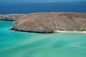 playa balandra vista aérea la paz baja california foto