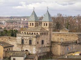 Toledo Aerial view of the medieval old town, Spain photo