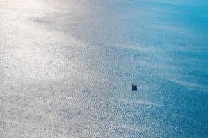 Oil Platform in the sea aerial view photo