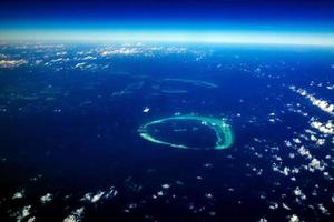 maldives atoll aerial view landscape atoll and islands photo