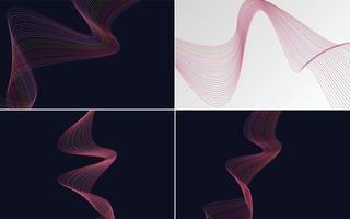 modern wave curve abstract presentation background Pack vector