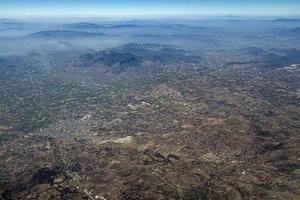 Mountains canyons plateu upland mexico city aerial view cityscape panorama photo