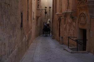 Medina medieval village stone building in Malta photo