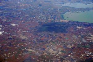 lagos cerca de guadalajara jalisco panorama aéreo paisaje desde avión foto