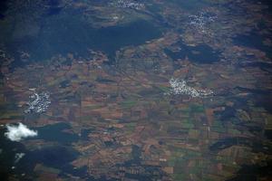 Leon Guanajuato aerial panorama landscape from airplane photo