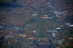 Leon Guanajuato aerial panorama landscape from airplane photo