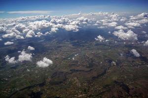 montañas león guanajuato panorama aéreo paisaje desde avión foto