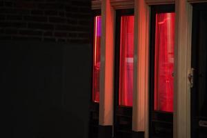 amsterdam red light district doors photo