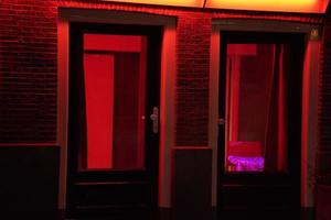 amsterdam red light district doors photo