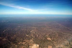 la paz baja california sur mexico aerial panorama from airplane photo