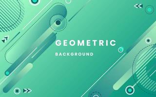 Abstract background green gradient geometric elements pattern memphis retro style. Illustration vector 10 eps.