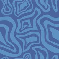 Seamless retro pattern with trippy wave. Hand drawn vector background. Blue color background. illustration vector 10 eps.