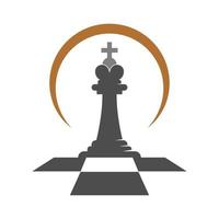 Chess icon logo design vector