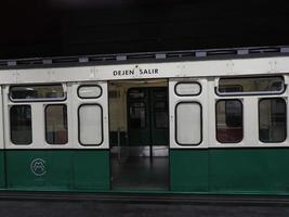 Old Madrid spain metro wagon photo