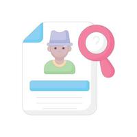 Investigate Paper vector icon style illustration. EPS 10 file