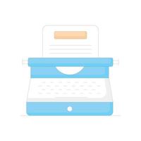 typewriter vector icon style illustration. EPS 10 file