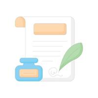 legal paper  vector icon style illustration. EPS 10 file