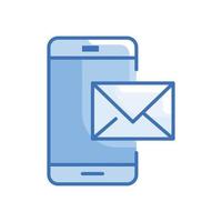 Mobile Message Blue Icon. vector illustration. EPS 10