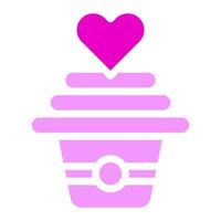 cake solid pink valentine illustration vector and logo Icon new year icon perfect.
