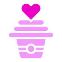 cake solid pink valentine illustration vector and logo Icon new year icon perfect.